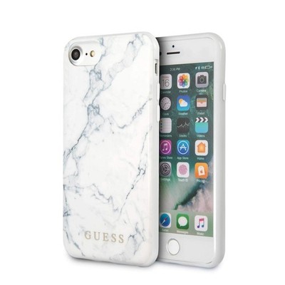 iPhone 8/SE2 Hülle Hülle -Guess Marble Hülle Weiss