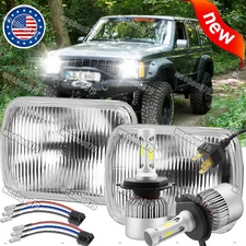 5x7" 7x6 Square LED Headlights High Low Beam DRL For Jeep Wrangler YJ 1987-1995