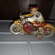 Marx Wind Up Police Siren Motorcycle Working Nice Shape