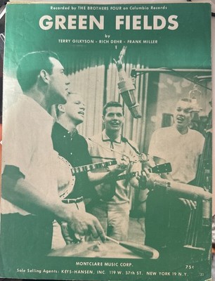 1960 The Brothers Four - Green Fields Original Music Sheet