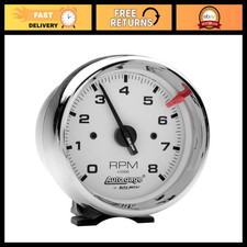 White Face Tachometer 3.75 - Auto Gauge Rpm Meter For Performance Vehicles White Face Tachometer 3.75 - Auto Gauge Rpm Meter For Performance Vehicles