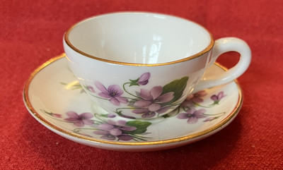 Royal Adderley Floral Tea Cup and Saucer. Small. Bone China England