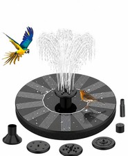 Solar Power Bird Bath Fountain Pump Upgrade 1.4W Solar Fountain with 4 Nozzle