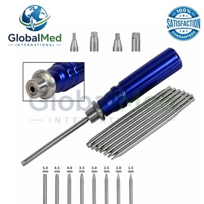 Orthopedic Bone Screwdriver Set With Quick Coupling Handle Surgical Instruments
