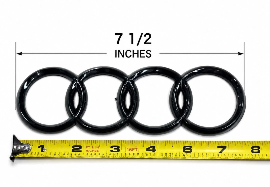 1 Piece Audi Logo Emblem Black photo 2