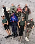 Vintage Hasbro GI Joe 12 Inch Action Figure Lot of 8 Military Soldiers 1990s