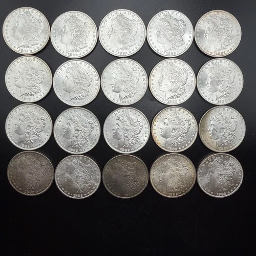 1882-P MORGAN DOLLAR ROLL UNC NICE COINS!