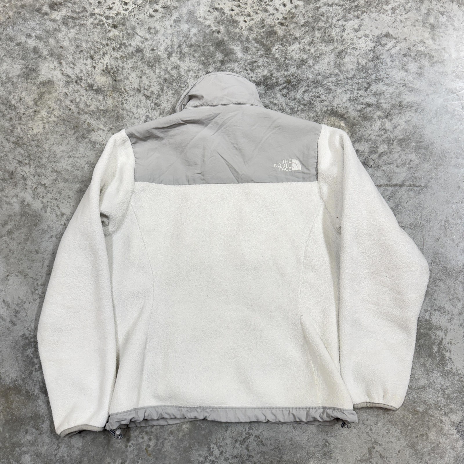 The North Face Jacket Womens Small White Gray Fleece Softshell Full Zip Warm