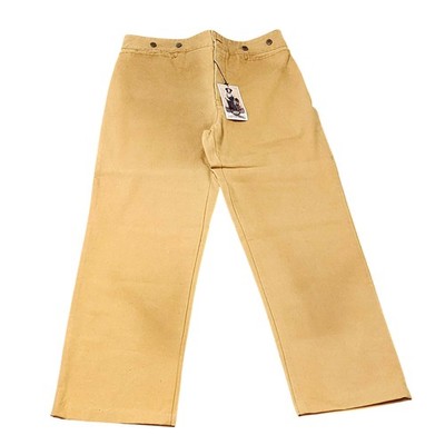 Wah Maker Pants Mens 38x30 Beige Canvas Frontier Cowboy Adjustable Waist USA