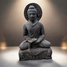 Scultura Buddha seduto – Arte orientale – Decorazione etnica- 13X6H22