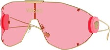 Versace Shield Sunglasses VE2268 100284 Gold / Pink Lens