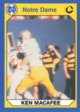 1990 Collegiate Collection Notre Dame #23 Ken MacAfee
