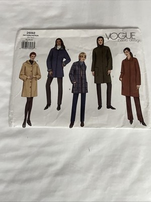 Vogue Basic Design 2692 Mantel Schnittmuster Größe 18-20-22
