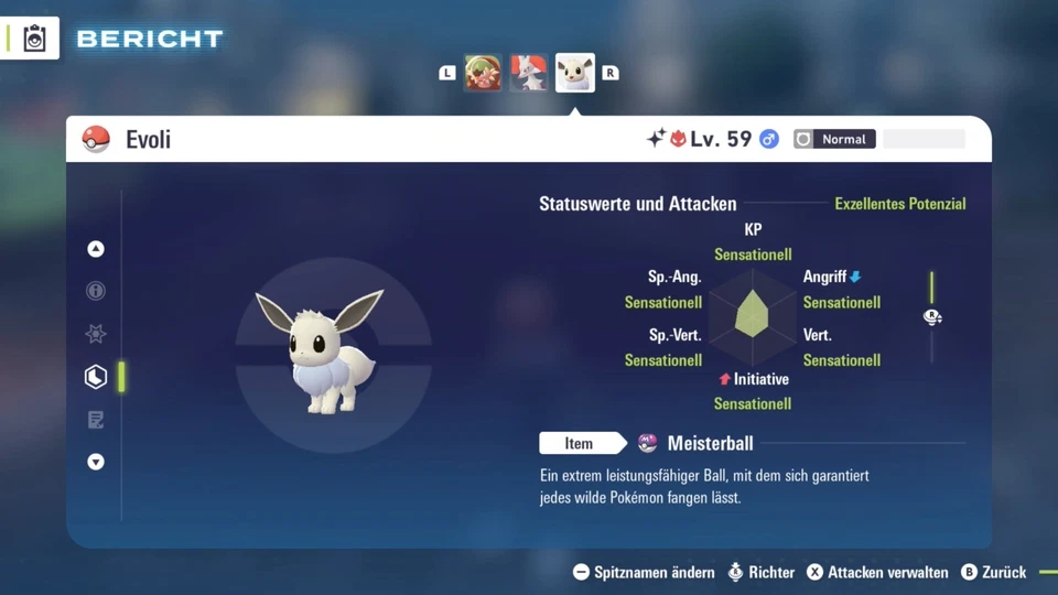 NINTENDO Shiny Alpha Evoli - 6IV/DV - Pokemon Legenden ZA - Legends ZA