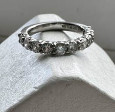 Eternity Ring 10 Diamonds Natural Diamond (3.0mm) in Platinum (950) Ring Size J