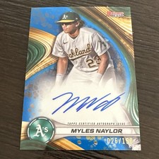2024 Bowman Best Prospects Myles Naylor Auto /150 Oakland Athletics