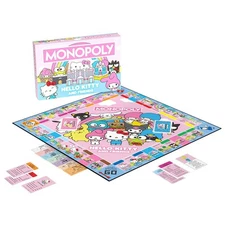Monopoly Hello Kitty and Friends Collectible Family Board Game 2-6 Players