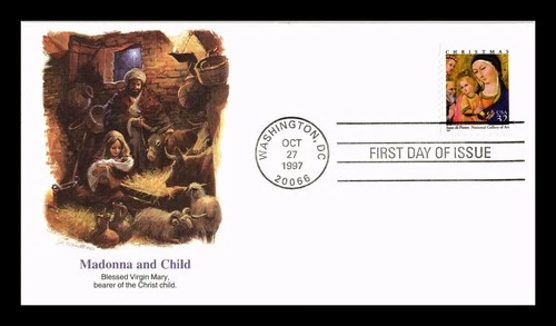 DR JIM STAMPS US COVER CHRISTMAS MADONNA AND CHILD FIRST DAY ISSUE FLEETWOOD
