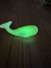 Rare VTG Fenton Uranium Glass Handpainted Signed Glass Whale Floral Read Desc