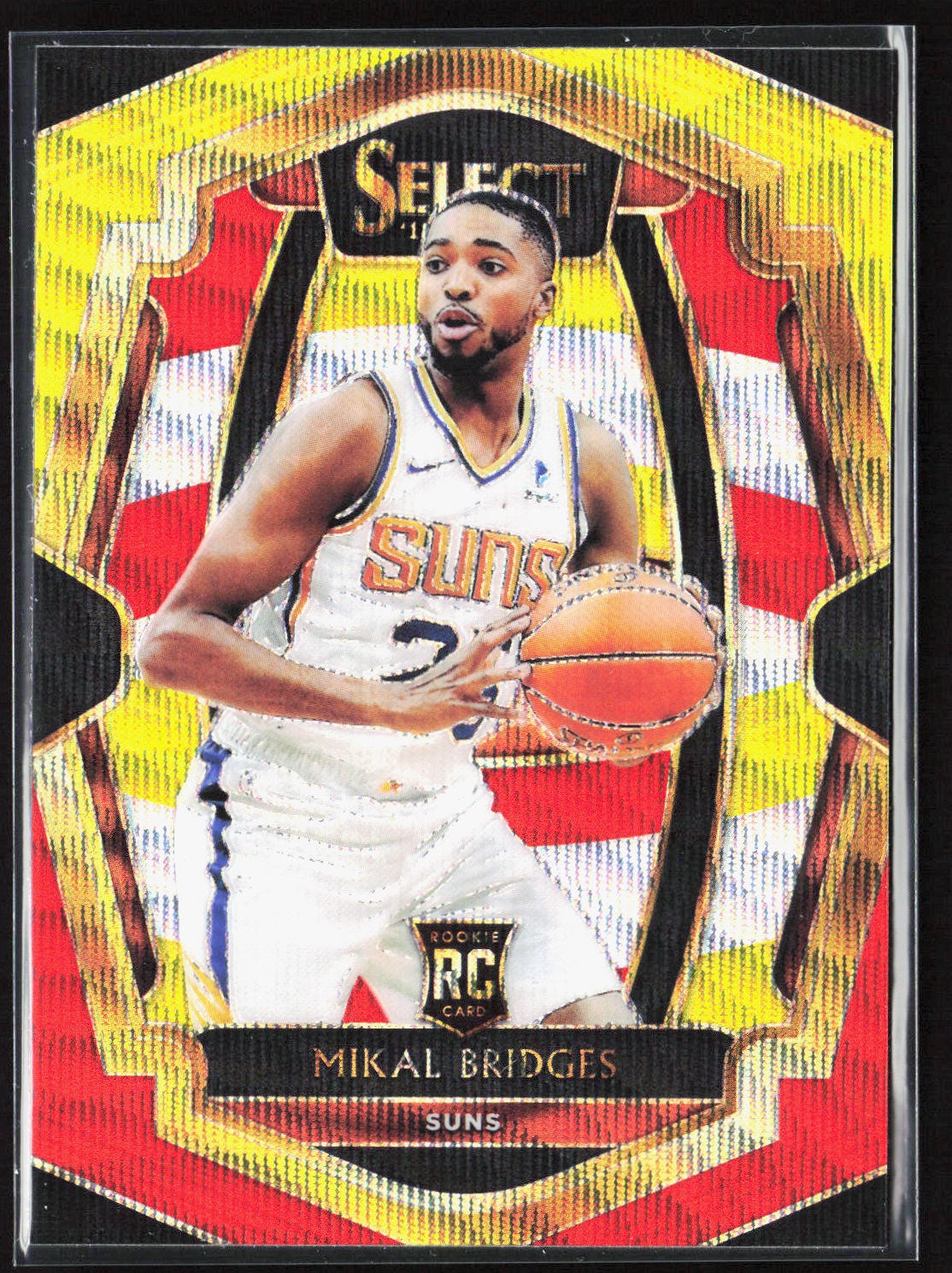 2018-19 Panini Select Mikal Bridges Premier Level Tri-Color Prizm Rookie RC #192