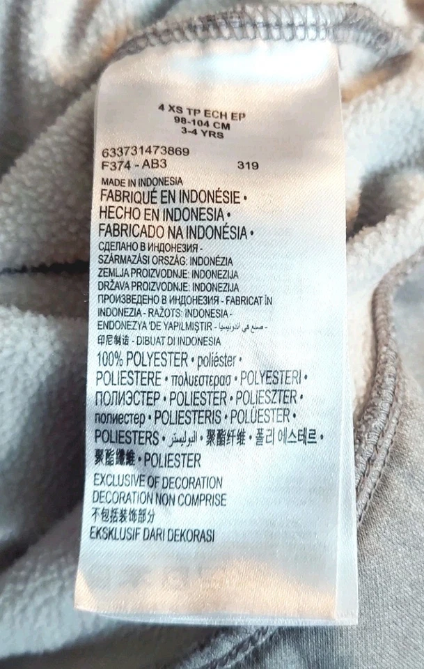 NIKE Activewear Full Zip Hooded Jacket Youth Girls Sz 4 Pink/Grey - Image 3 of 4