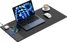 Wireless Charging Mouse Pad, Waterproof Gaming Mousepad with Ultra-Smooth Surfac