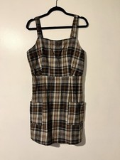 American Eagle Plaid Jumper Dress Size Large Y2K Summer Schoolgirl Clueless