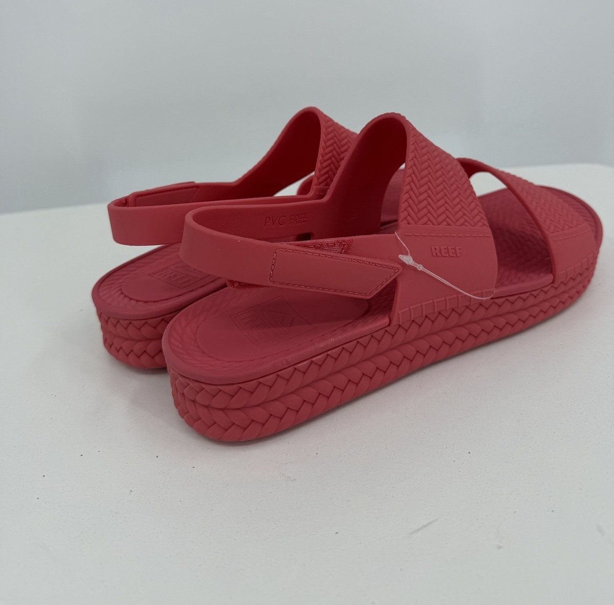 REEF Women's Pink Water Vista Platform Sandals sz 10 Double Strap Water Friendly
