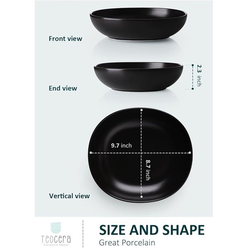 Large Porcelain Serving Bowls Set of 4 Multi-Purpose Tableware Kitchen Dishes US - Picture 22 of 36