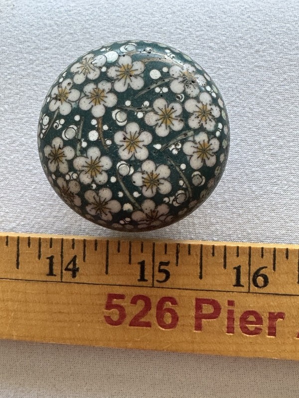 Miniature Japanese Cloisonne Kogo Or Small Box