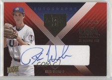 2008 USA Baseball National Teams Junior Team Blue Ink /150 Ryan Weber Auto 4r3