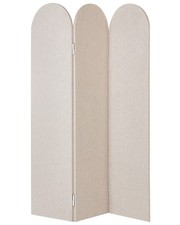 Acoustic 3 Panel Room Divider SLIMMY Beige 120 cm 160 cm