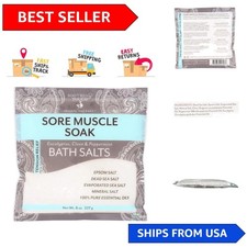 8 Oz Peppermint Soothing Bath Salts with Dead Sea Minerals for Muscle Relief
