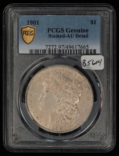 1901 $1 Morgan Silver Dollar - Key Date - PCGS Genuine AU - SKU-B5604
