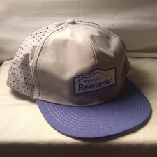 Lowe's Adjustable Breathable Baseball Cap Gray/Blue Polka Dot Logo One Size