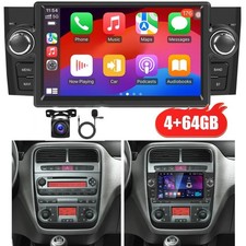 4+64GB Android 15 CarPlay Autoradio Kamera Für Fiat Grande Punto Linea 2007-2012