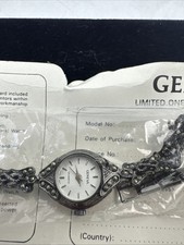 Modern Fancy Geneva Quartz Womens Watch Silver Tone Metal Will Need Battery