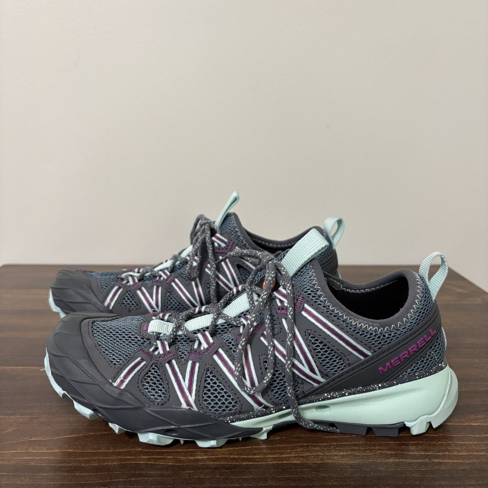 Scarpe Merrell Choprock blu fumo escursionismo trail running sneaker J49084 7 5 donna.