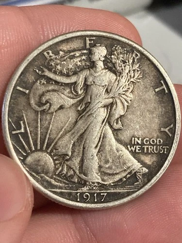 1917 Walking Liberty Half Dollar AU Silver 50c