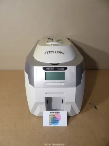 Magicard Rio Pro STD Duo Thermal ID Card Printer LAN - 11,292 CARDS - TESTED OK