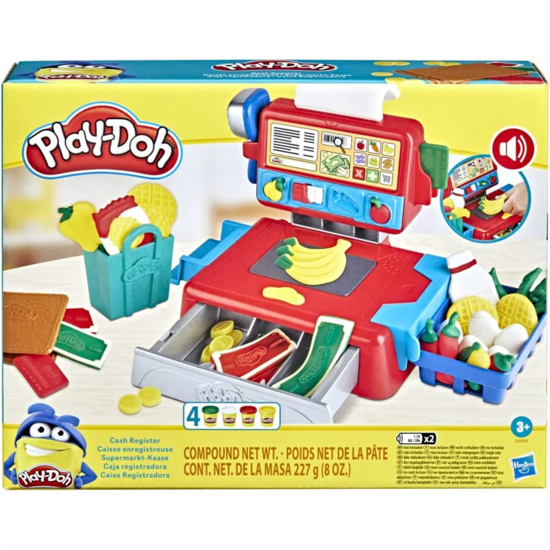 Play-Doh Cash Register Toy for Kids with Fun Sounds Play Food Accessories