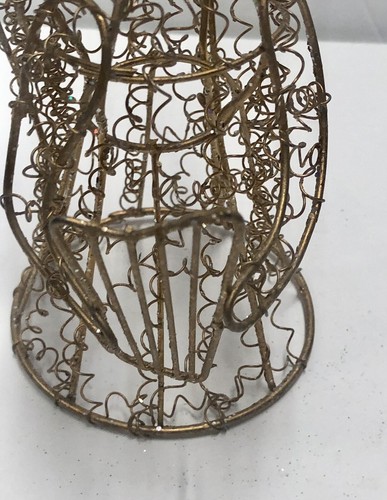 Angelo tono oro con arpa scintille filo intrecciato decorazione natalizia 8,5" - Foto 8 di 17