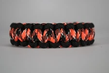 550 Paracord Survival Bracelet Cobra Black/Orange Camo "Made in the USA"