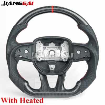 Carbon Fiber Steering Wheel For 15+ Dodge Challenger Charger HELLCAT SRT w/Heat