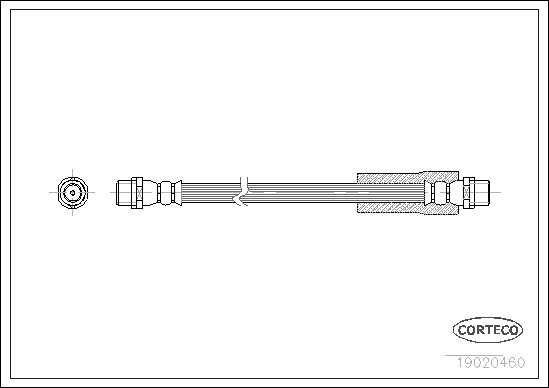 19020460 CORTECO Brake Hose for AUDI