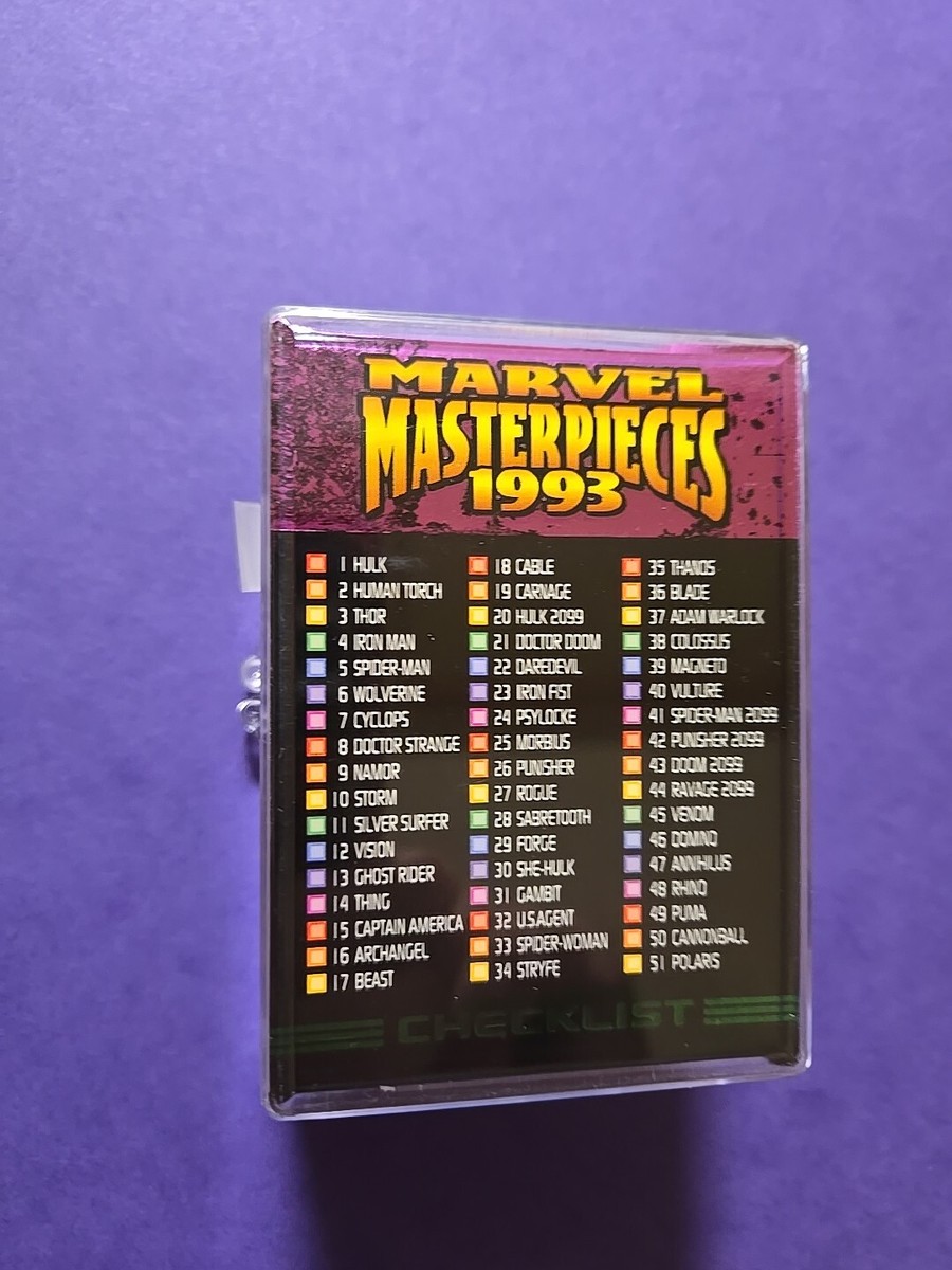 1993 Marvel Masterpieces - SkyBox - Complete Base Set ##1-90