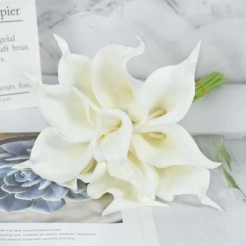 37cm Artificial Calla Lily Fake Flowers Real Touch Bridal Bouquet Flowers Decor - Picture 22 of 33