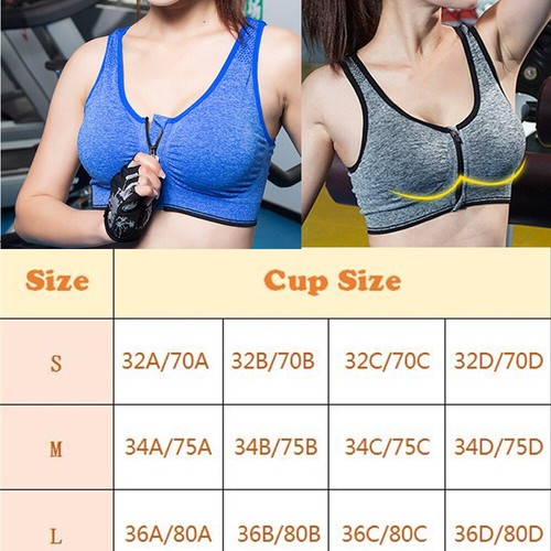 US Women Damping Sports Bra Ultimate Padded Impact Racerback Fitness Vest Yoga - Picture 55 of 156