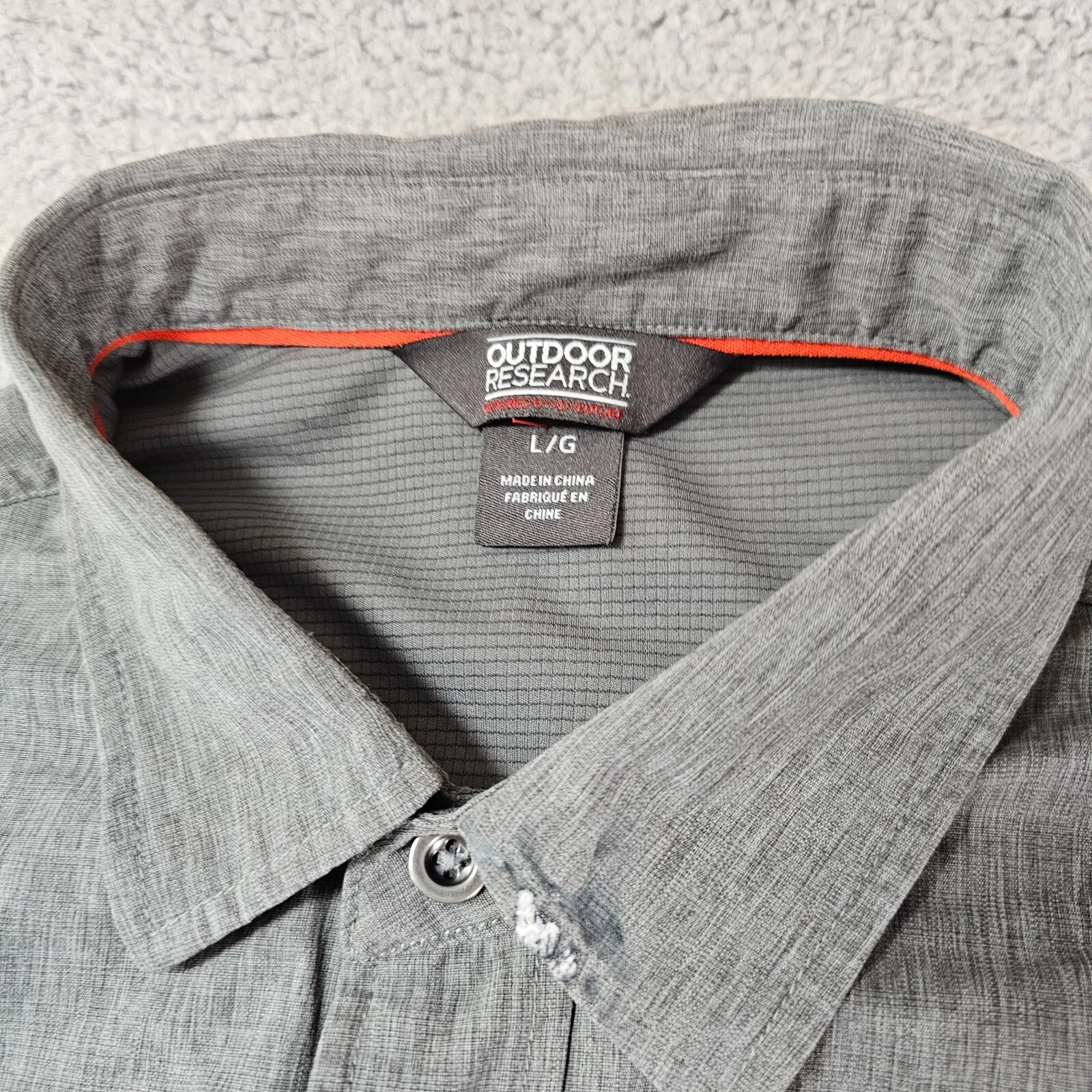 outdoor-research button up nylon pockets long sleeve flaw shirt