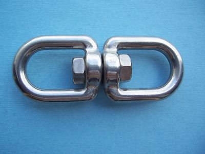 316 Stainless Steel Eye/Eye Swivel, 3/8'' 